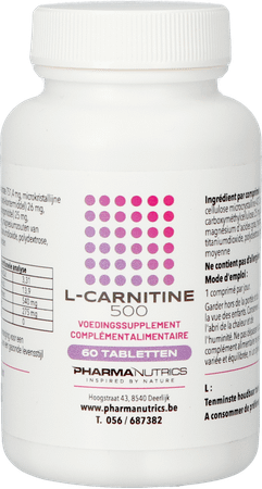 L Carnitine 500 Comprimes 60 Pharmanutrics  -  Pharmanutrics