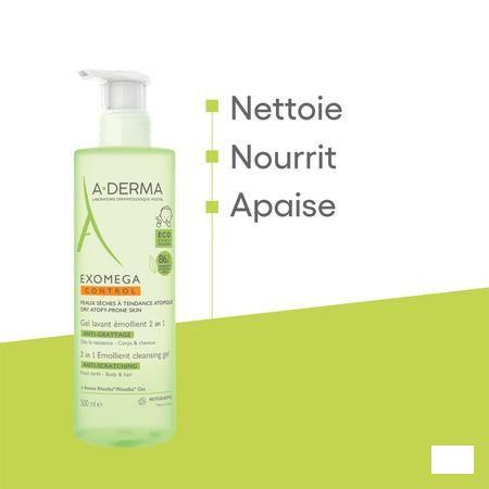 Aderma Exomega Control Reinigingsgel 2in1 500 ml  -  Aderma