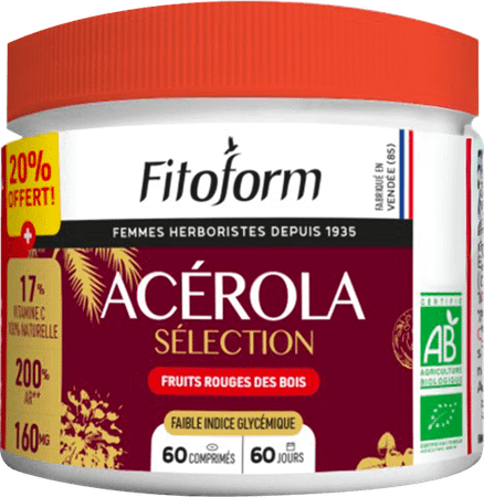 Fitoform Veggie Acerola 100 Bio Comp 60  -  Bioholistic Diffusion