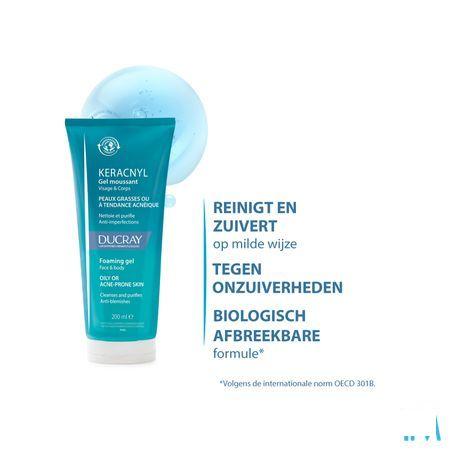 Ducray Keracnyl Gel Moussant 200 ml  -  Ducray Benelux