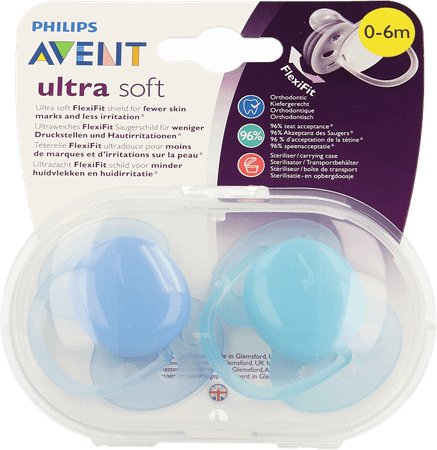 Philips Avent Sucette Soft + 0m Mix 2 Scf212/21  -  Bomedys