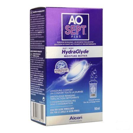 Aosept Plus Met Hydraglyde 1x 90 ml + 1 Lenscase
