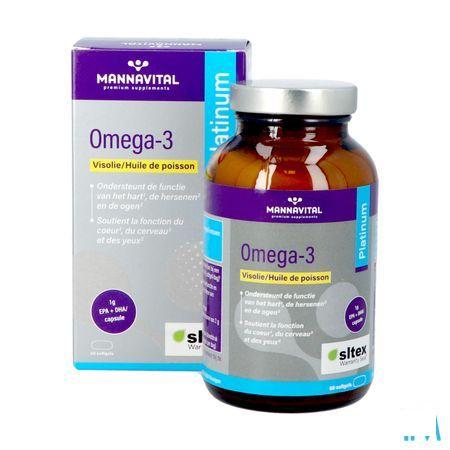 Mannavital Omega 3 Huile Poisson Softgels 60  -  Mannavita