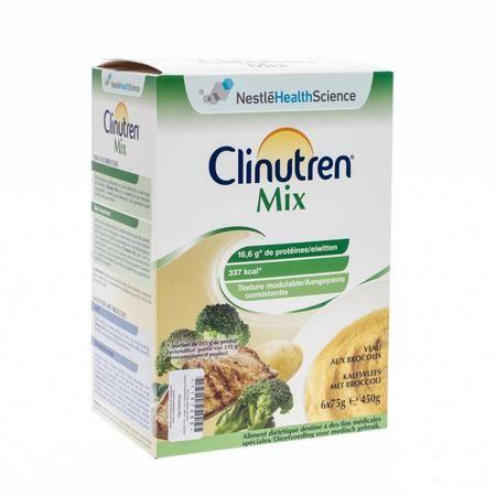 Clinutren Mix Kalf-broccoli Zakje 6x75 gr  -  Nestle