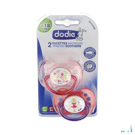Dodie Fopspeen Anatomisch Silic. + 18m Meisje 2