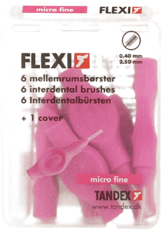 Flexi Fuchsia Borsteltje Micro Fine Interdentaal 6  -  Deprophar