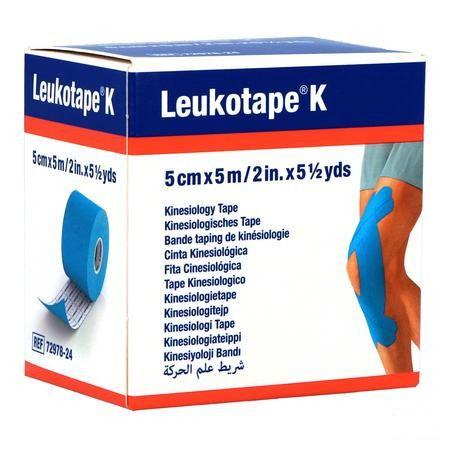 Leukotape K Bande Adhesive Elast Bleu Clair 5cmx5m 1