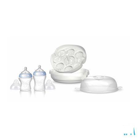 Nuby Sterilisateur Vapeur Micro-ondes Incl 2 Bib  -  New Valmar