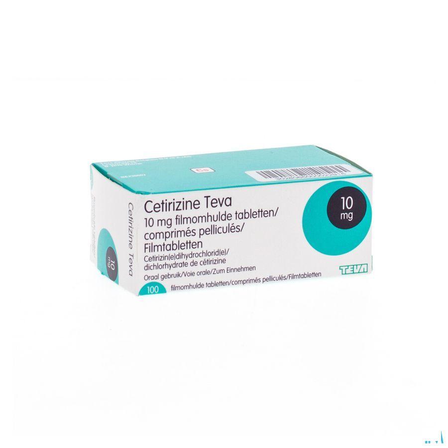Cetirizine Teva 10 mg Filmomhulde Tabletten 100