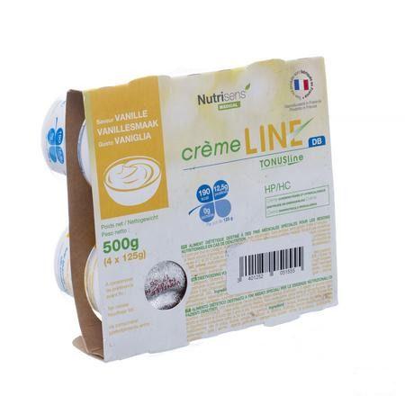 Cremeline + Db Vanille zonder lactose 4x125 gr  -  Nutrisens Medical