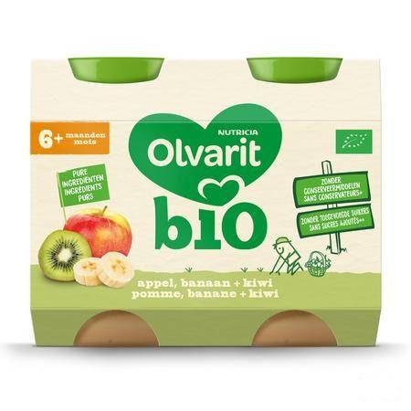 Olvarit Bio Pomme Banane Kiwi 6M 2X200G  -  Nutricia