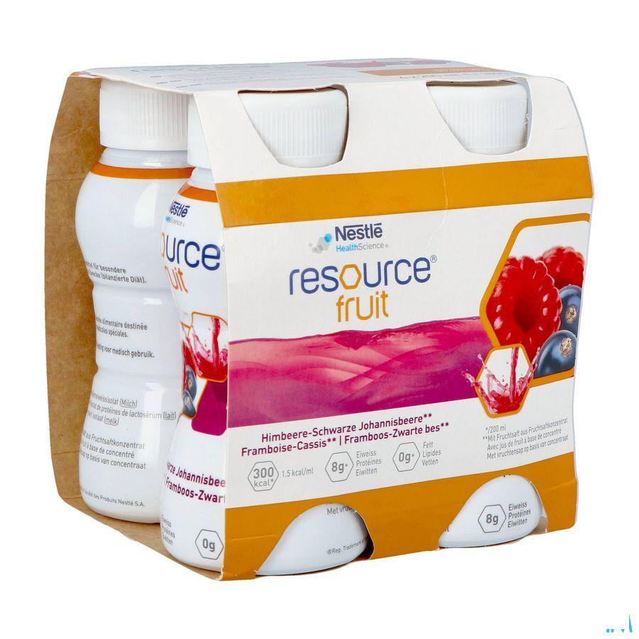Resource Fruit Framboos Zwart Bes 4X200 ml 12415273