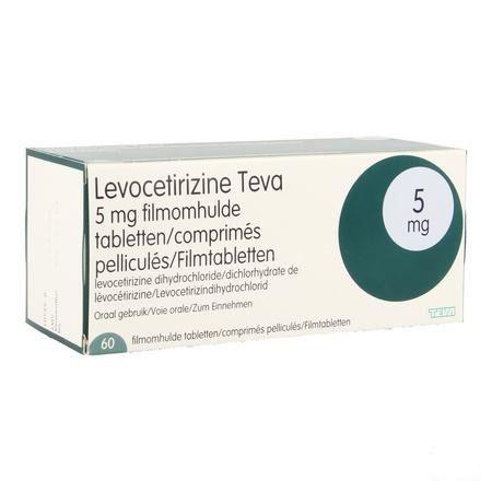 Levocetirizine Teva 5 mg Filmomhulde Tabletten 60 X 5 mg 