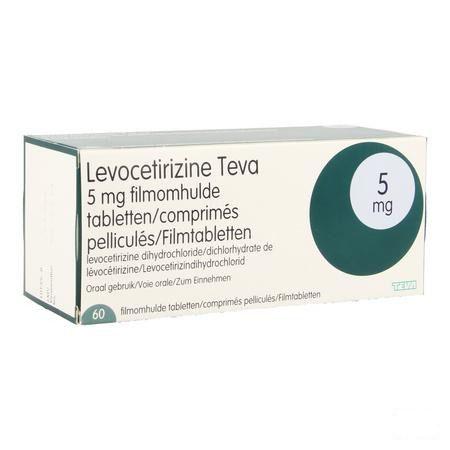 Levocetirizine Teva 5 mg Filmomhulde Tabletten 60 X 5 mg
