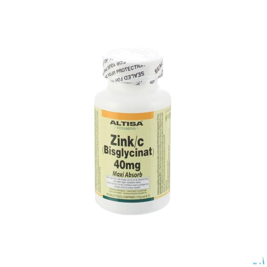 Altisa Zink Bisglycinaat 40 mg Tabletten 90  -  Dieximport