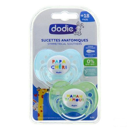 Dodie Sucette Anatomique Silic. + 18m Fan A44 2