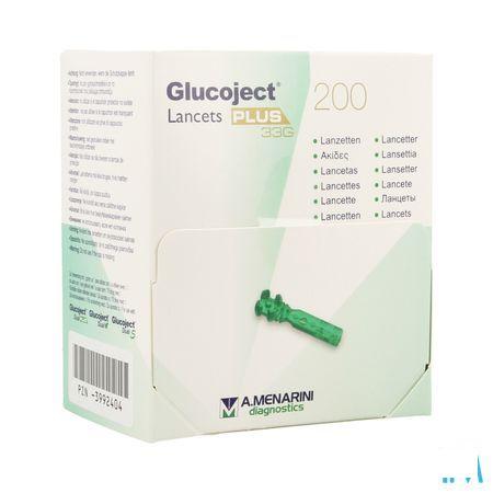 Glucoject Lancets Plus 33g 200 44123  -  Menarini