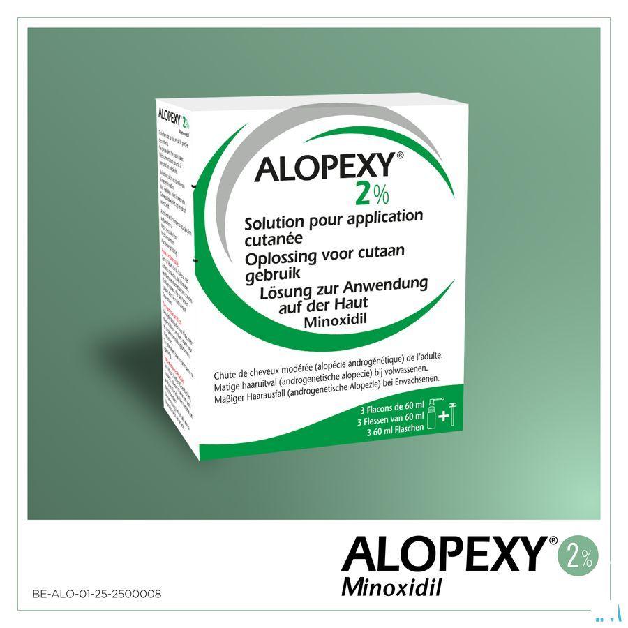 Alopexy 2 % Liquid Flacon Plast et 3x60 ml