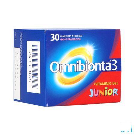 Omnibionta-3 Junior Framboos kauwtabletten 30