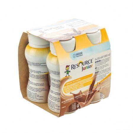 Resource Junior Chocolade 4x200 ml  -  Nestle