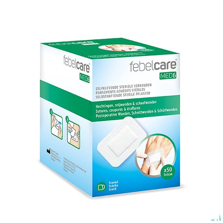 Febelcare Med6 Zelfkl. Steriele Verband.7x5cm 50st