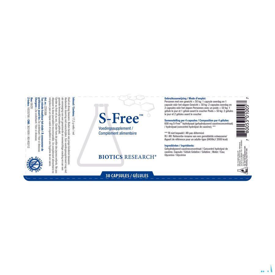 Biotics S-Free 30 gélules  -  Energetica Natura