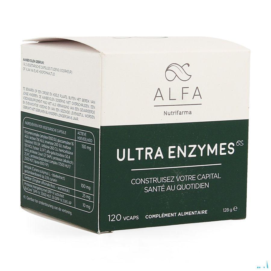 Alfa Ultra Enzymes Vcaps 120  -  Nutrifarma