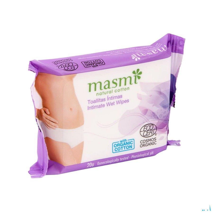 Masmi Lingettes Hygiene Intime Coton Bio 20  -  Natur'Inov