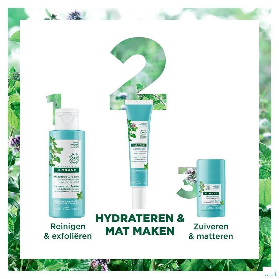 Klorane Gezicht Aquatic Munt Zuiverende Creme 40 ml
