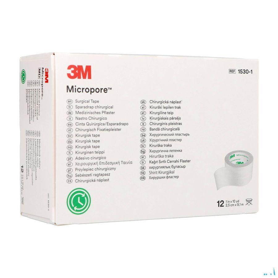 Micropore 3m Hechtpleister 25mmx9,14m Rol 12 1530  -  3M