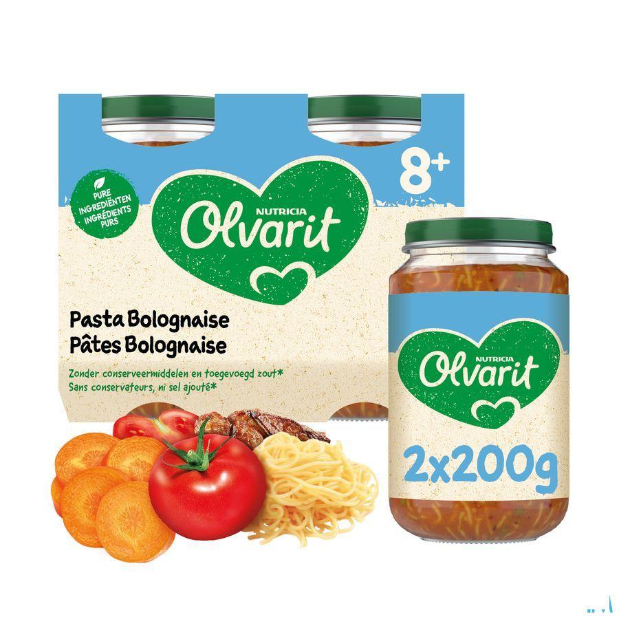 Olvarit Pasta Bolognaise 2x200 gr 8m06  -  Nutricia