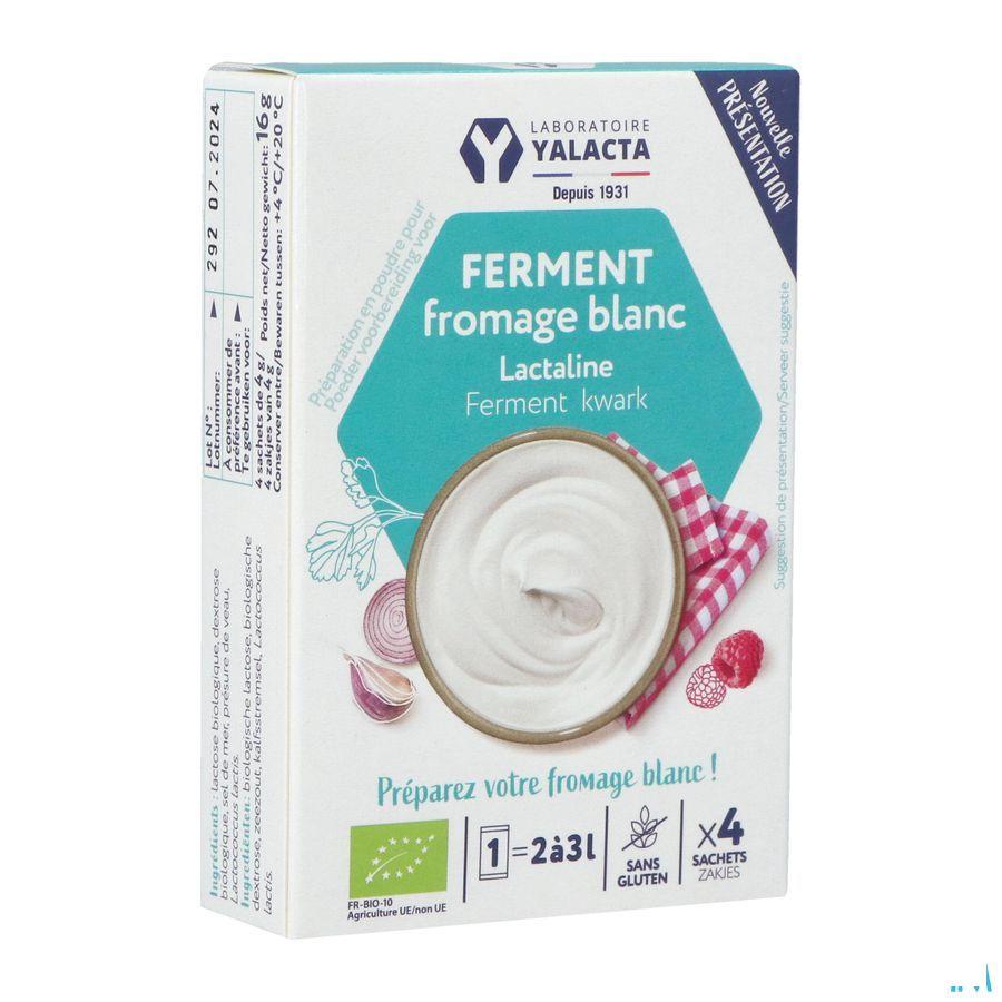 Yalacta Ferment Kwark Lactaline Bio 4 X 4G
