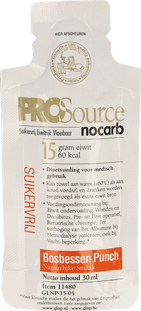 Prosource Nocarb Bosbes 15G Eiwit Zakje 1X30 ml
