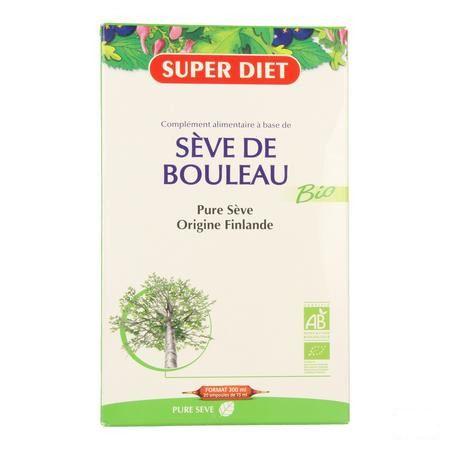 Super Diet Seve Bouleau Bio Ampoule 20x15 ml  -  Superdiet Laboratoires