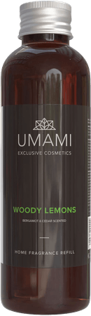 Umami Woody Lemons Refill Geurstokjes 250 ml