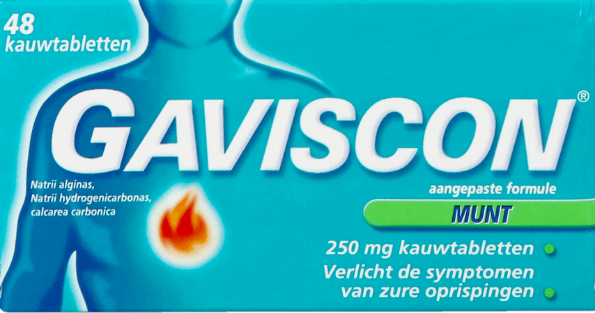 Gaviscon Munt kauwtabletten 48 X 250 mg