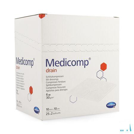 Medicomp Drain Kompres Steriel 10X10Cm 25X2 4215356  -  Hartmann