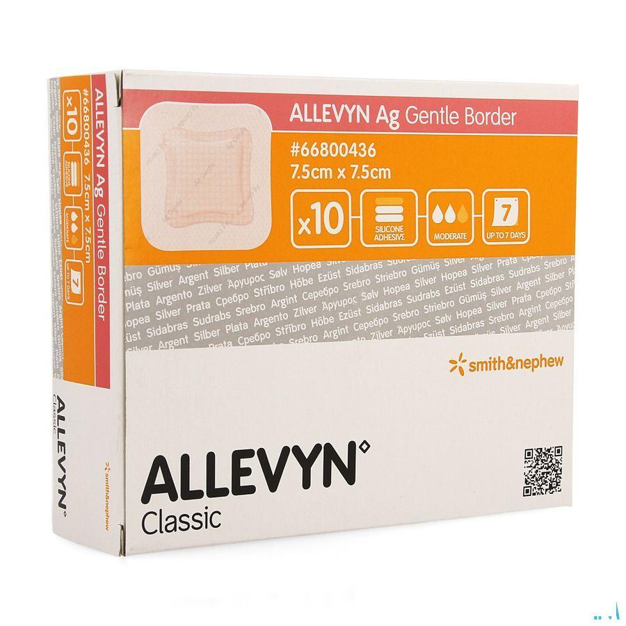 Allevyn Ag Pansement Adhesive Silic. 7,5x7,5cm 10  -  Smith Nephew