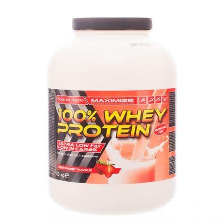 Whey Protein 100% Aardbei 1,8kg