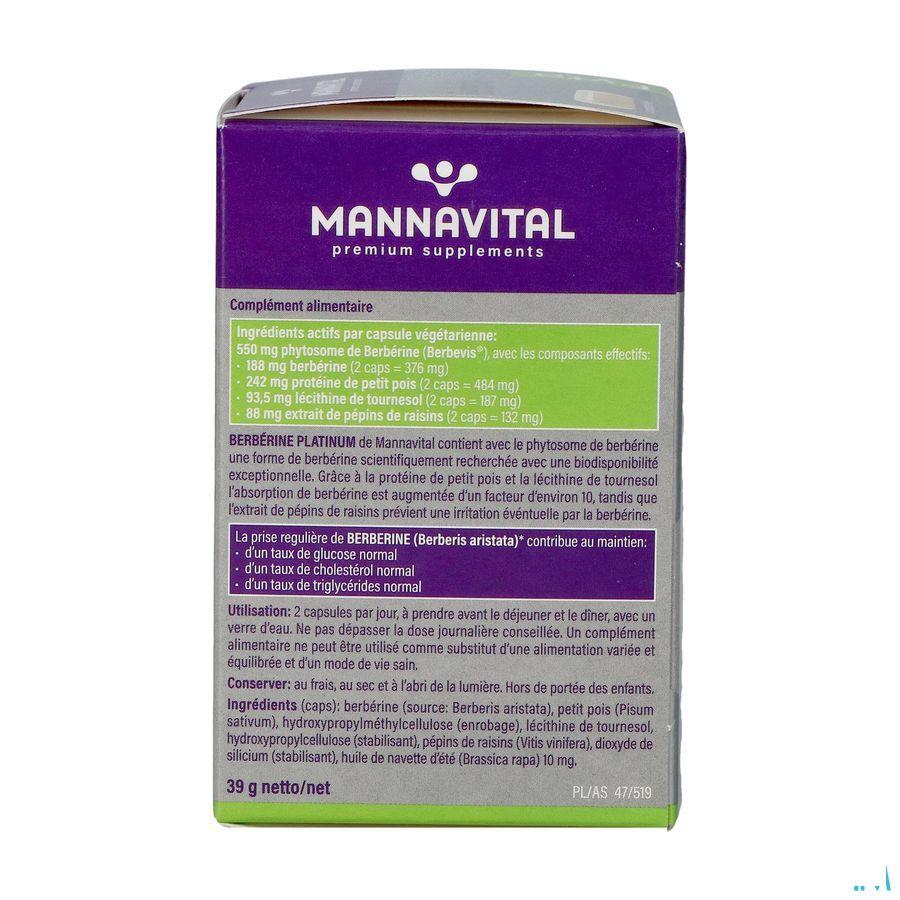 Mannavital Berberine Platinum V caps 60  -  Mannavita