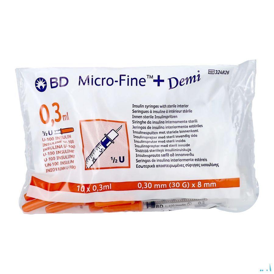 Bd Microfine+ Ser.Ins.Demi 0,3  ml 30G 8Mm100 324826