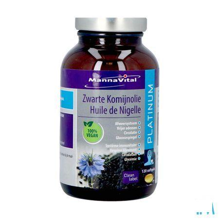 Mannavital Omega 3 Zwarte Komijnolie V-Caps 120