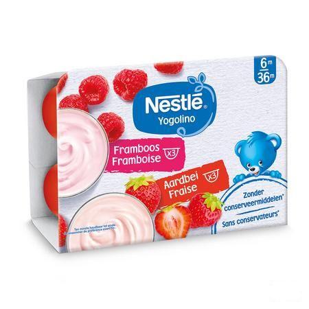 Nestle Yogolino Aardbei Framboos 6x60 gr  -  Nestle