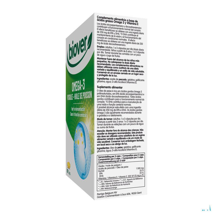 Biover Omega 3 Huile Poisson Caps 60  -  Perrigo