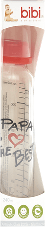 Bibi Zuigfles Glas Mama Papa 250 ml 1071075  -  Credophar