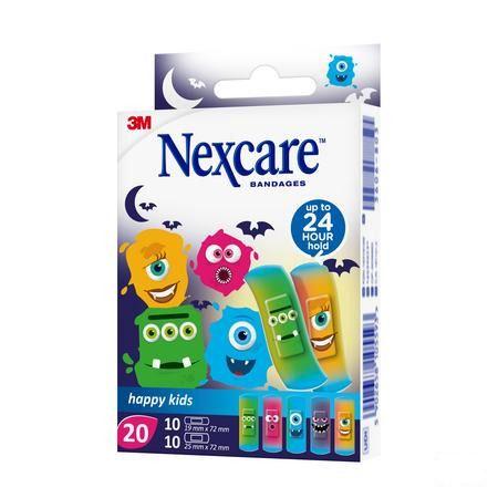 Nexcare 3m Happy Kids Monstres Pansement 20 N0920mo  -  3M