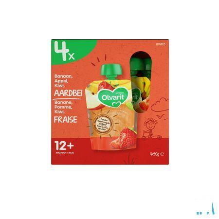 Olvarit Bio Fraise Banane Kiwi Multipack 12M 4X90G  -  Nutricia