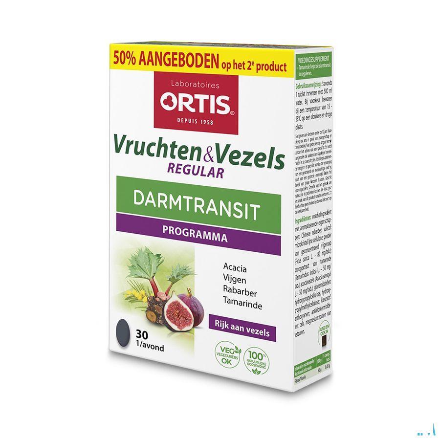Ortis Vruchten & Vezels Regular Tabletten 2x30  -  Ortis