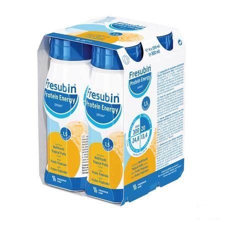 Fresubin Protein Energy Drink 200 ml Fruits Tropicaux/tropische Vruchten  -  Fresenius