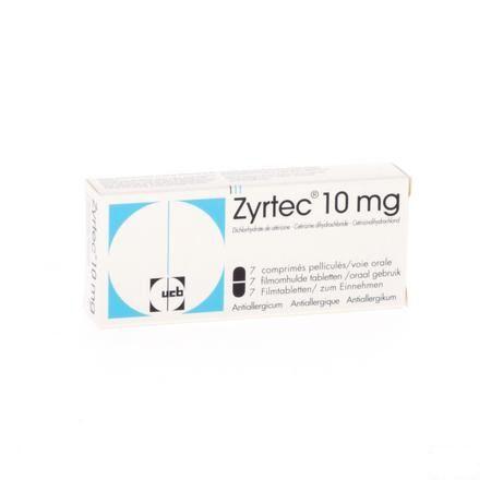 Zyrtec 10 mg Comprimes Pellicules 7 X 10 mg